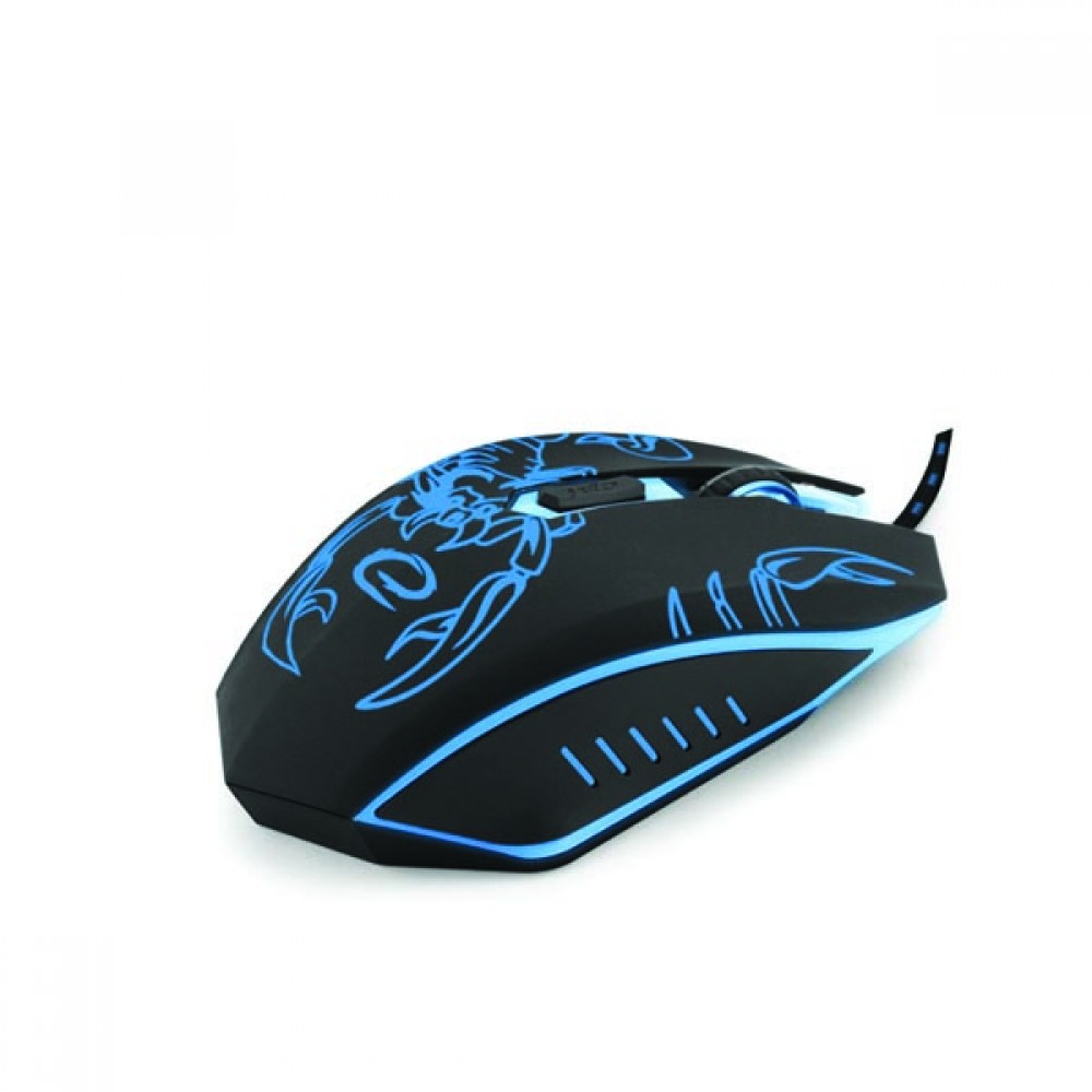 Scorpio Ποντίκι Gaming ενσύρματο μαύρο/μπλε 6 Keys 2400dpi EGM203B